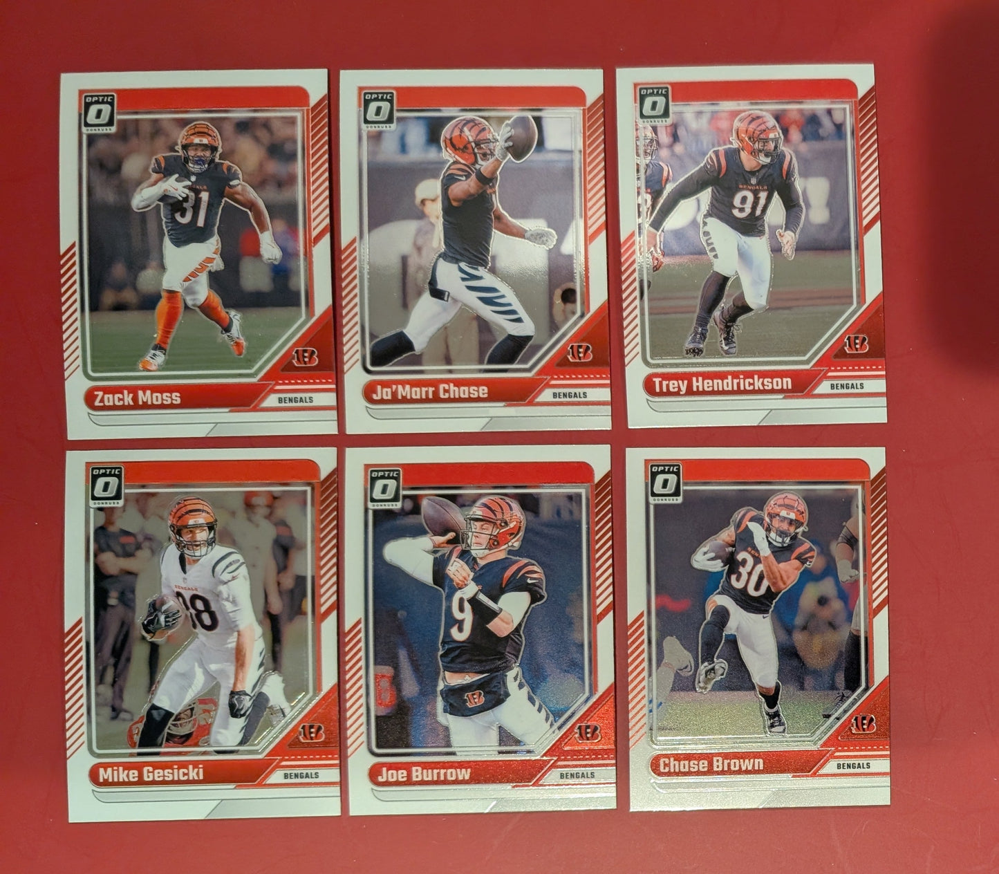 2024 Donruss Optic Cincinnati Bengals NFL Veteran Team Joe Burrow Ja'Maar Chase plaque