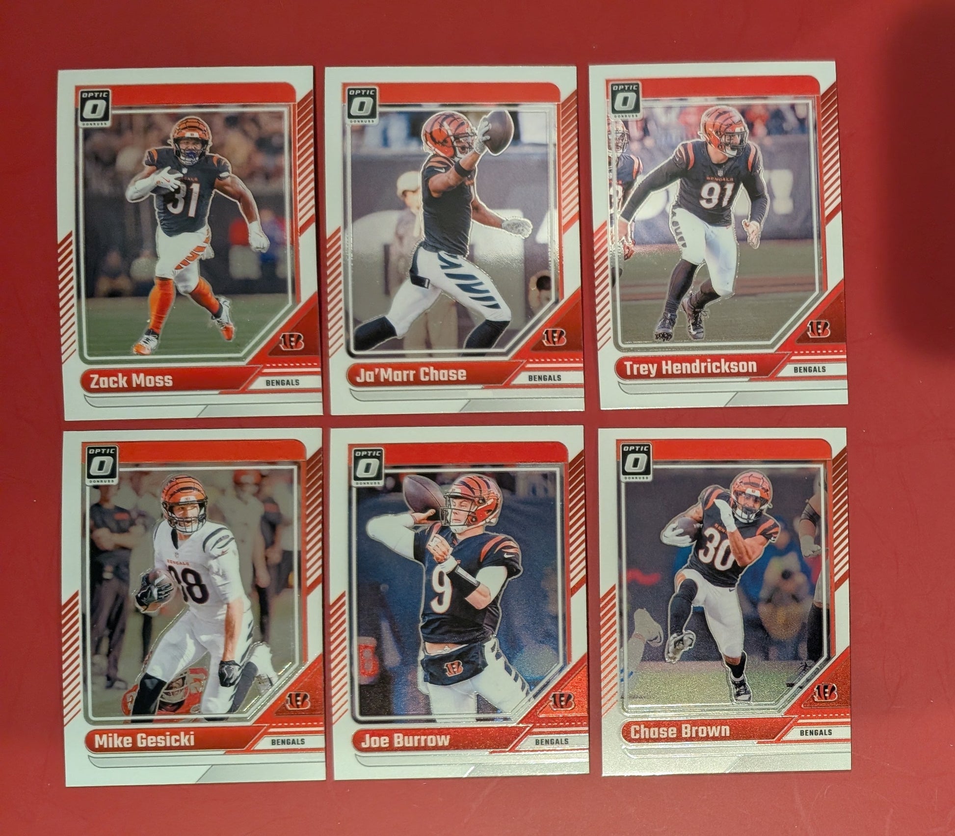2024 Donruss Optic Cincinnati Bengals NFL Veteran Team Joe Burrow Ja'Maar Chase plaque