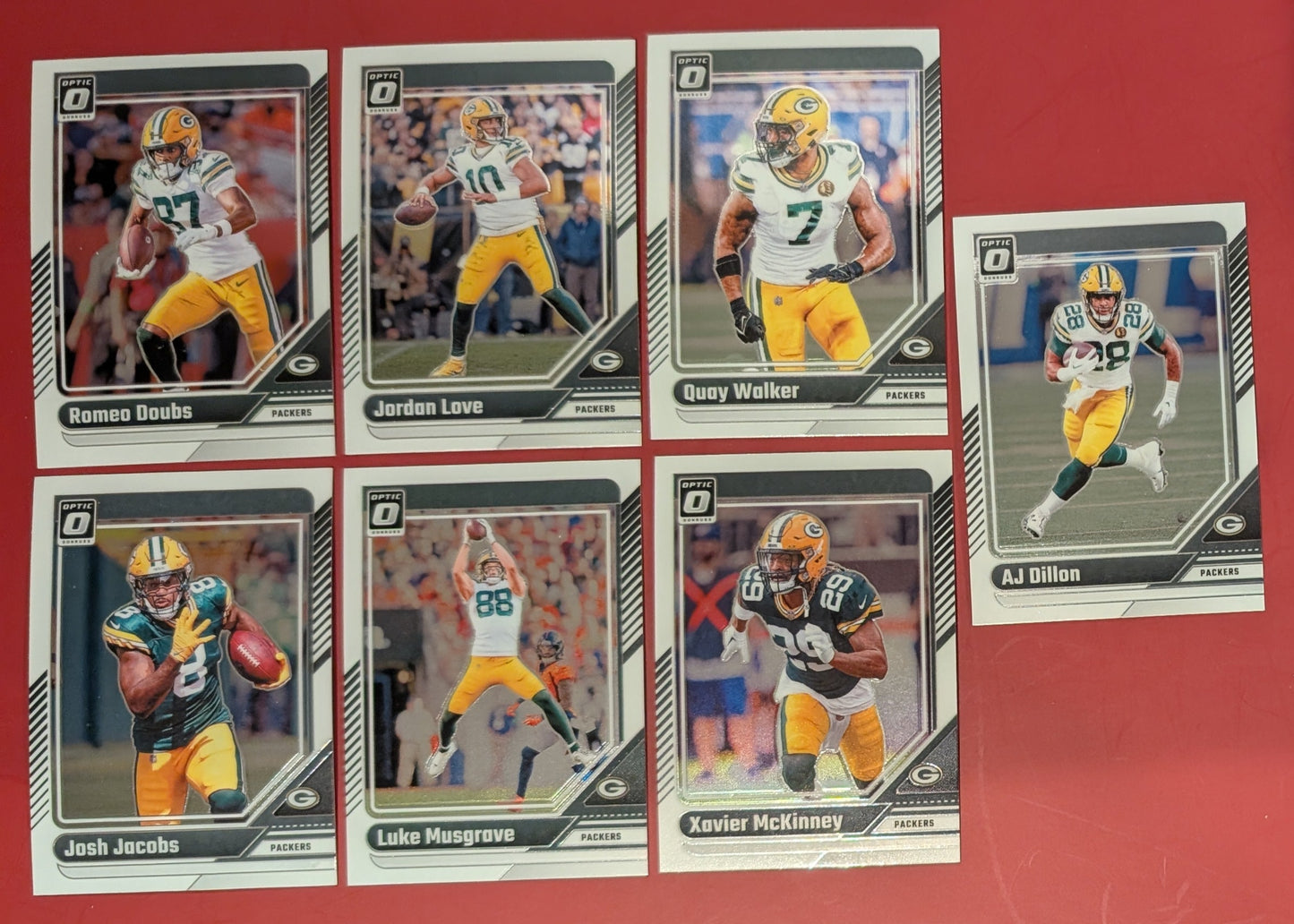 2024 Donruss Optic Green Bay Packers NFL Veteran Team Pack Jordan Love plaque