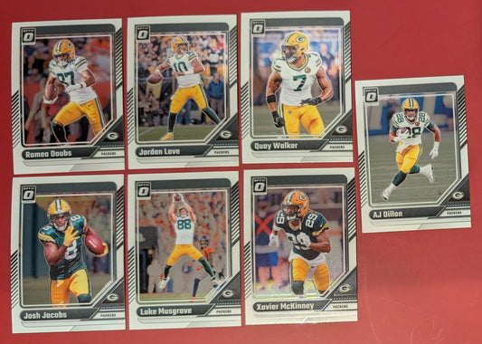 2024 Donruss Optic Green Bay Packers NFL Veteran Team Pack Jordan Love plaque