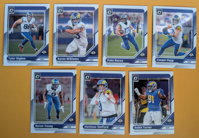 2024 Donruss Optic NFL Team Pack Los Angeles Rams Puka Nacua Matthew Stafford plaque