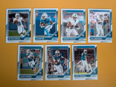 2024 Donruss Optic NFL Team Pack Miami Dolphins Tyreek Hill Tua plaque