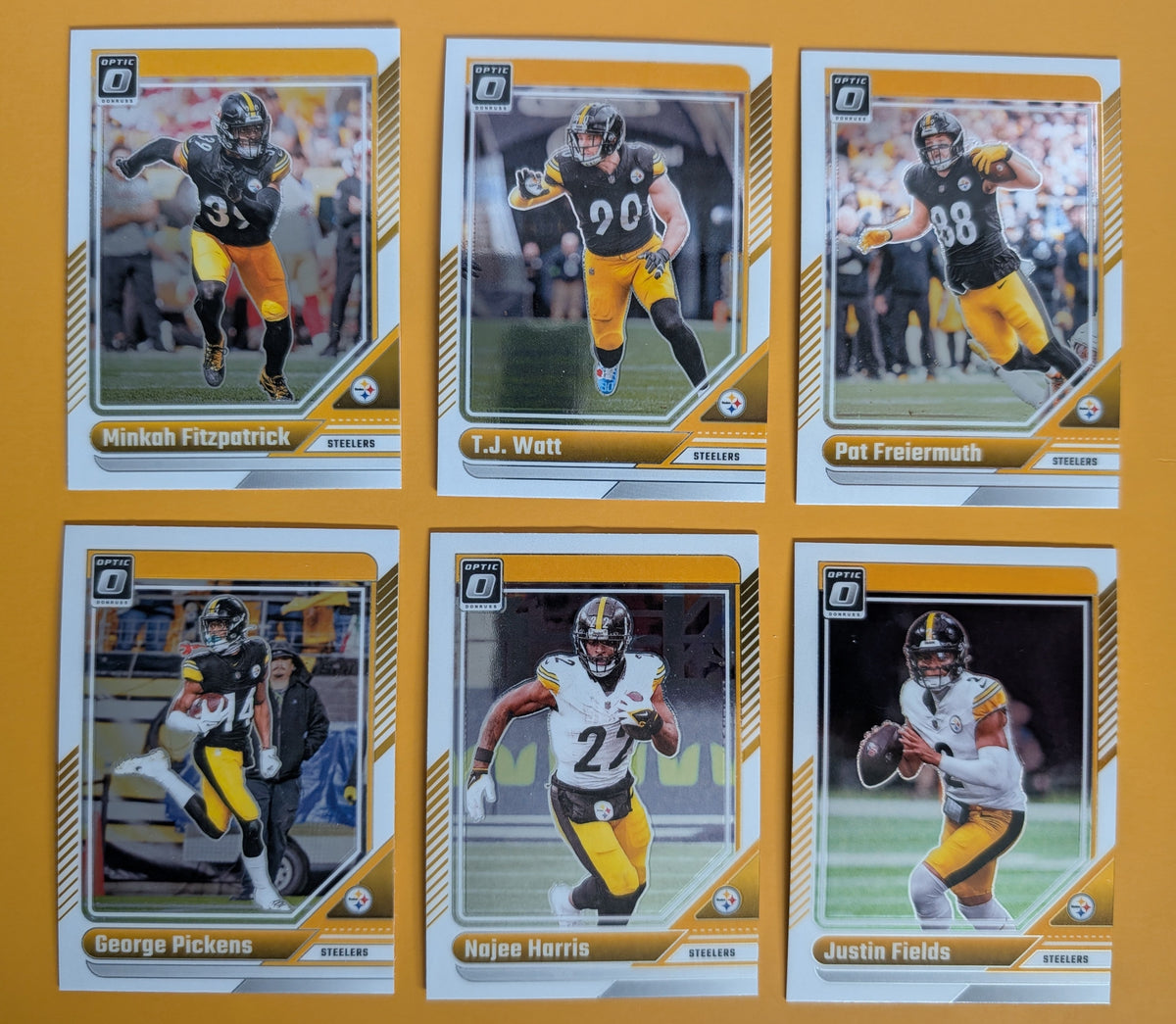 2024 Donruss Optic NFL Team Pack Pittsburgh Steelers TJ Watt plaque