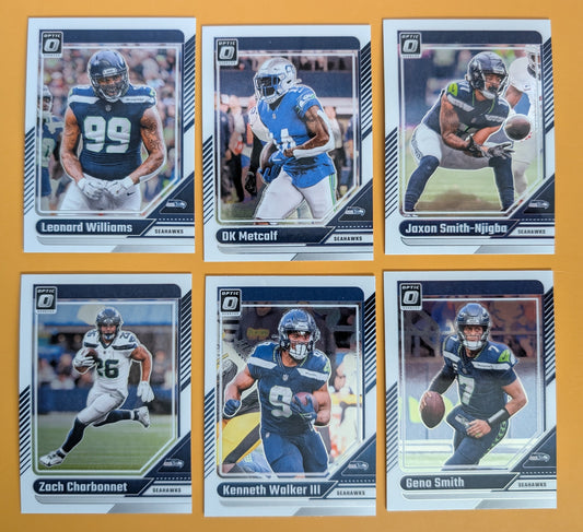 2024 Donruss Optic NFL Team Pack Seattle Seahawks Metcalf plaque