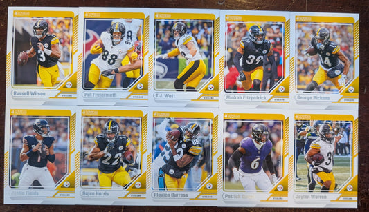 2024 Donruss Pittsburgh Steelers NFL Veterans Set (10) TJ Watt Najee Russel Wilson plaque