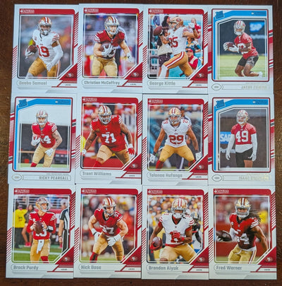2024 Donruss San Francisco 49ers NFL Team Set Kittle Purdy McCaffrey Samuel plaque