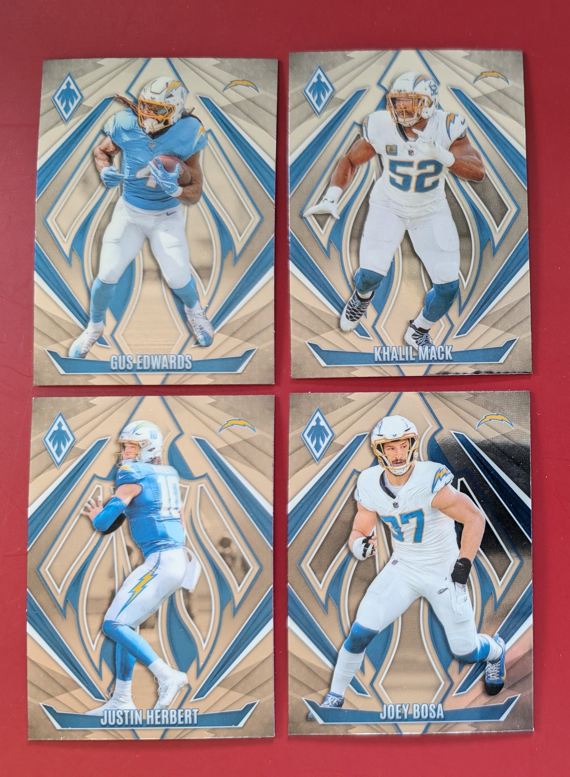 2024 Panini Phoenix NFL Team Pack Los Angeles Chargers Justin Herbert Joey Bosa plaque