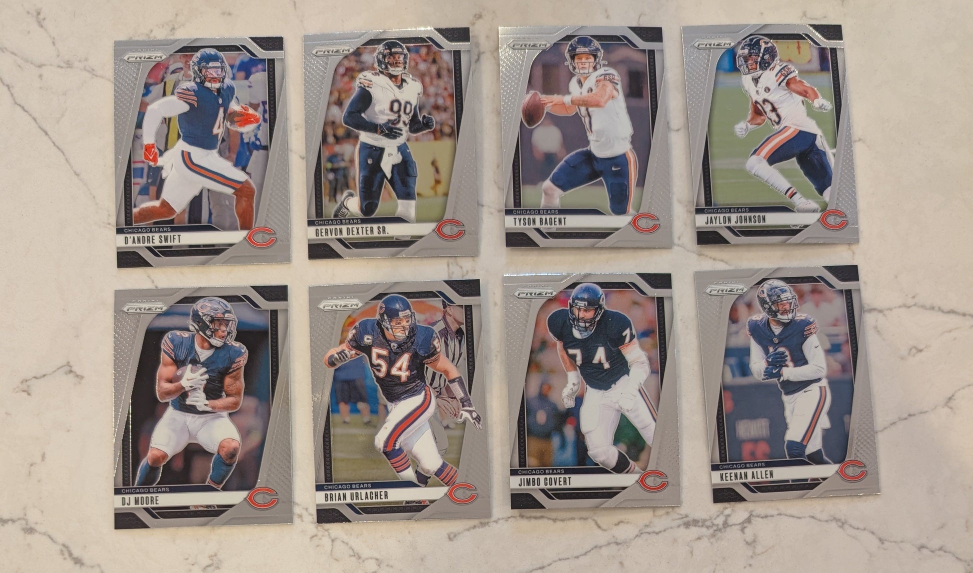 2024 Panini Prizm Team Pack Chicago Bears DJ Moore Brian Urlacher Jimbo Covert plaque