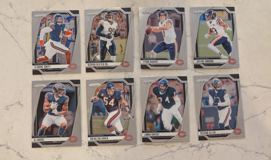 2024 Panini Prizm Team Pack Chicago Bears DJ Moore Brian Urlacher Jimbo Covert plaque