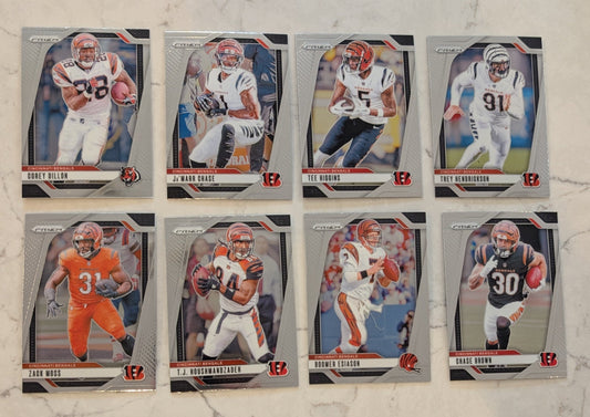 2024 Panini Prizm Team Pack Cincinnati Bengals Ja'Maar Chase Tee Higgins Corey DIllon plaque