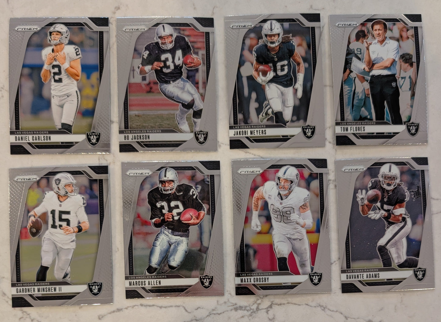 2024 Panini Prizm Team Pack Las Vegas Raiders Bo Jackson Marcus Allen Maxx Crosby plaque