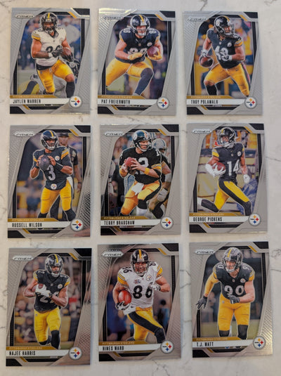 2024 Panini Prizm Team Pack Pittsburgh Steelers Najee Harris Polamalu Terry Bradshaw TJ Watt plaque
