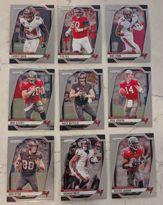 2024 Panini Prizm Team Pack Tampa Bay Buccaneers Baker Mayfield Mike Evans Brad Johnson plaque