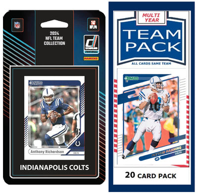 Indianapolis Colts 2025 2024 2023 Team Pack 20 Cards Peyton Manning + 2024 Donruss Team Set Richardson