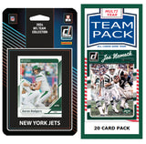 New York Jets 2025 2024 2023 Team Pack 20 Cards Joe Namath + 2024 Donruss Team Set Rodgers