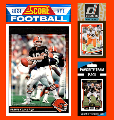 2024 SCORE Cleveland Browns NFL Team Set Gift Pack + 2023 Donruss + 20 Card Pack  Myles Garrett Kosar plaque