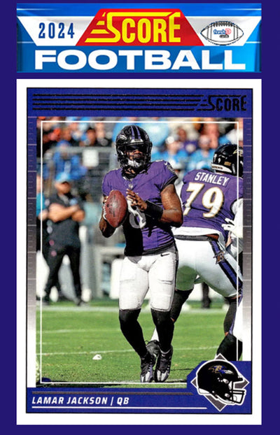 2024 SCORE NFL Baltimore Ravens Team Set Lamar Jackson plaque