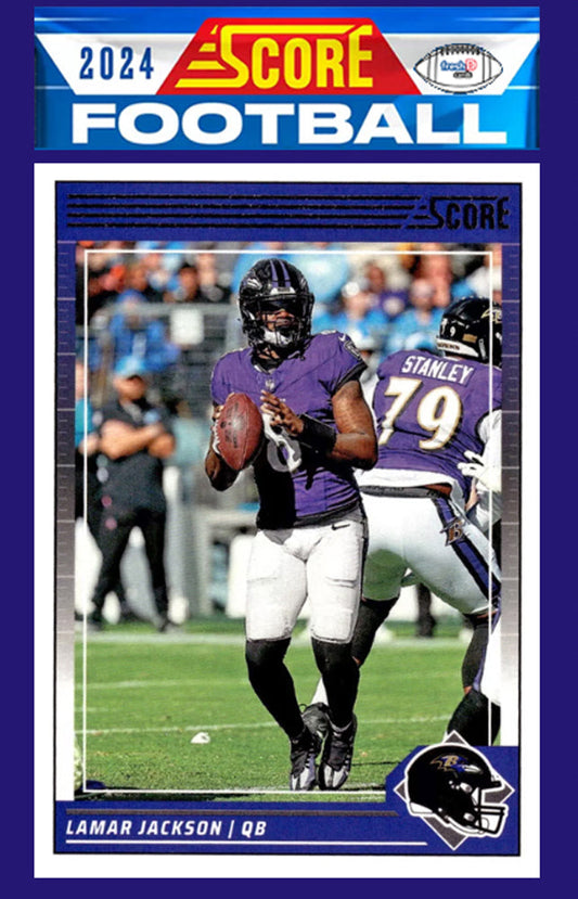 2024 SCORE NFL Baltimore Ravens Team Set Lamar Jackson plaque