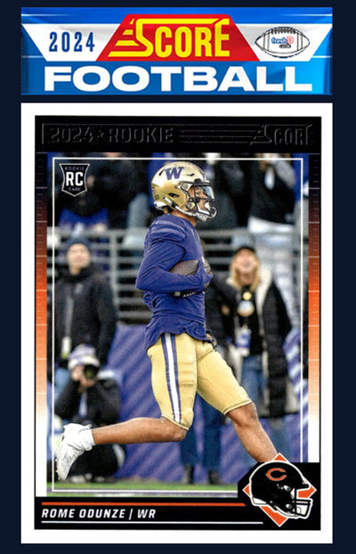 2024 SCORE NFL Chicago Bears Team Set Rome Odunze RC 309 plaque