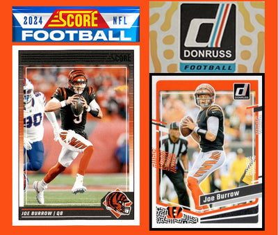 2024 SCORE NFL Cincinnati Bengals Team Set Joe Burrow + 2023 Donruss plaque
