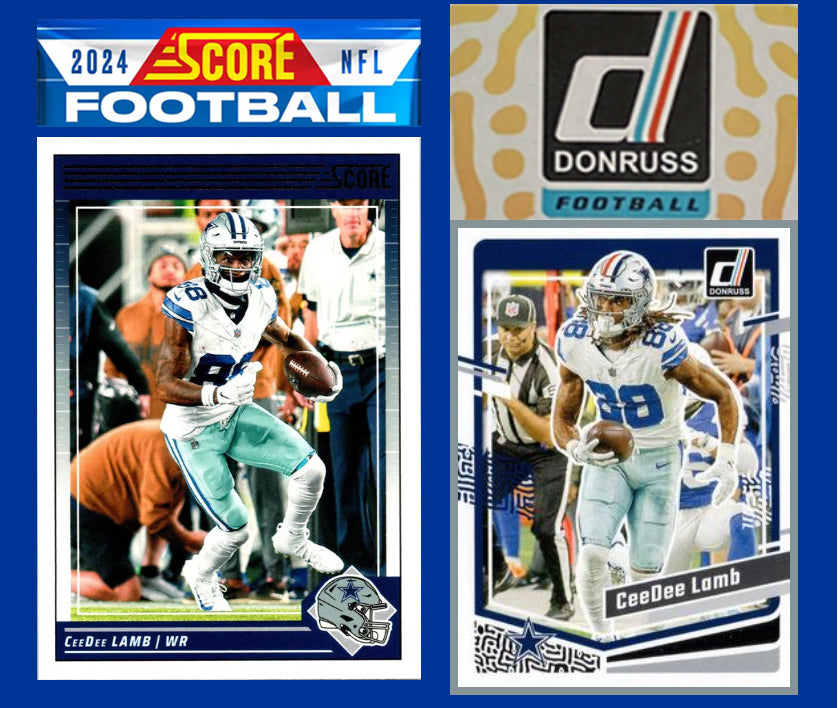 2024 SCORE NFL Dallas Cowboys Team Set Dak Prescott + 2023 Donruss plaque