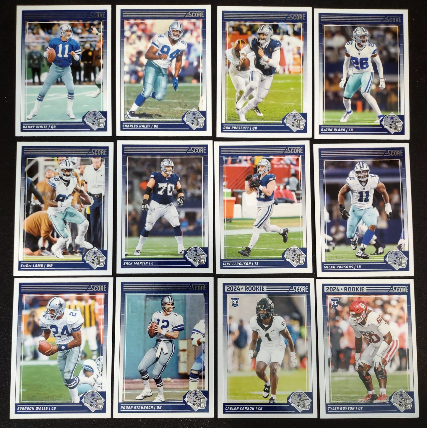 2024 SCORE NFL Dallas Cowboys Team Set Dak Prescott CeeDee Lamb Staubach plaque