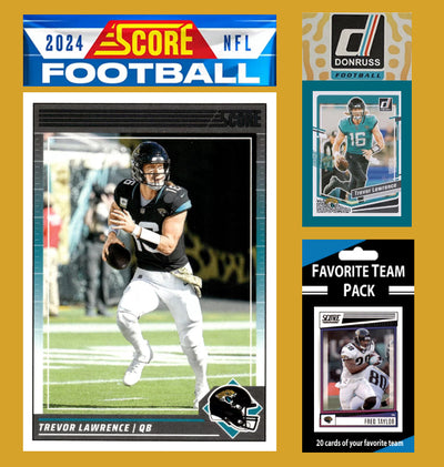 2024 SCORE NFL Jacksonville Jaguars Team Set Gift Pack + 2023 Donruss + 20 Card Pack  Trevor Lawrence plaque