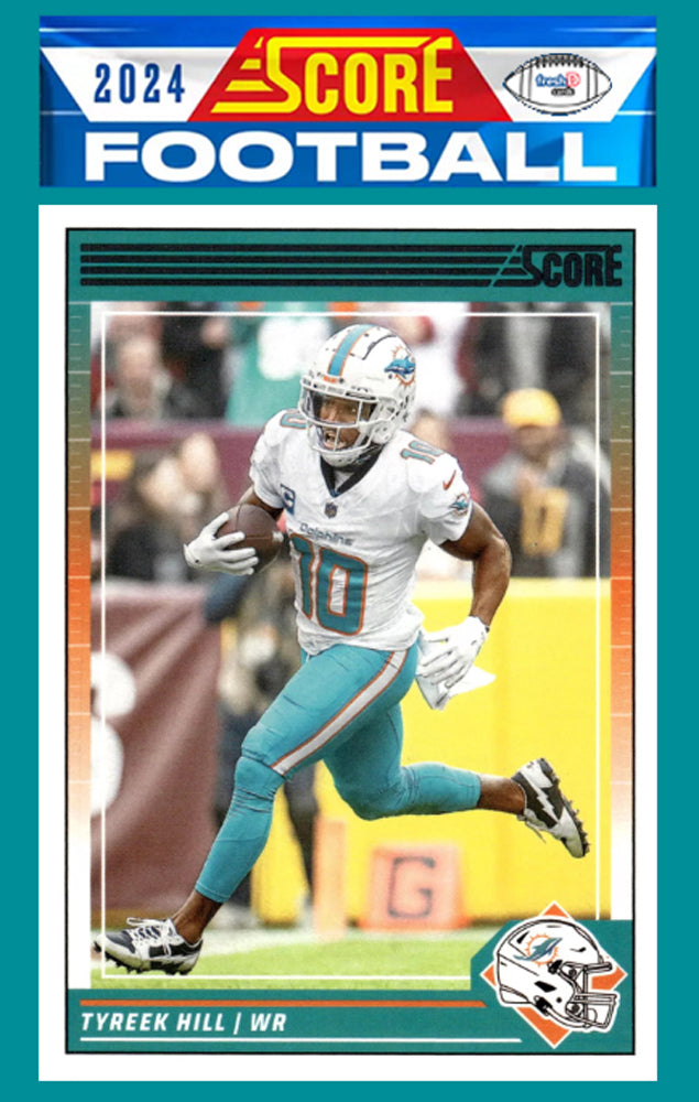 2024 SCORE NFL Miami Dolphins Team Set Tua Tyreek Hill Tua Tagovailoa plaque