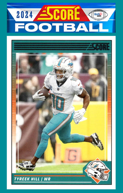 2024 SCORE NFL Miami Dolphins Team Set Tua Tyreek Hill Tua Tagovailoa plaque