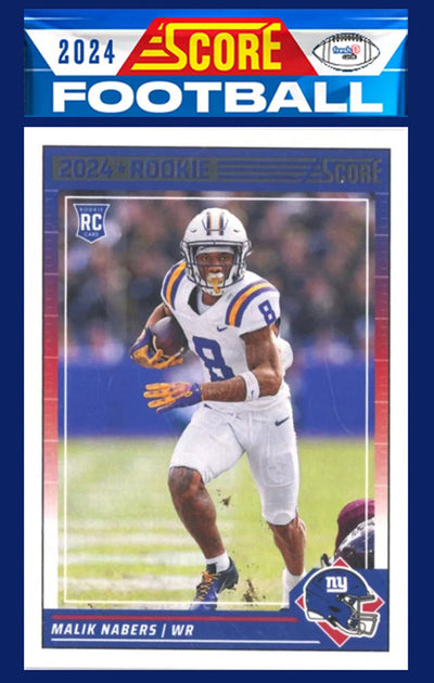 2024 SCORE NFL New York Giants Team Set 306 Malik Nabers RC plaque