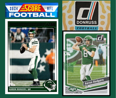 2024 SCORE NFL New York Jets Team Set Aaron Rodgers Breece Hall + 2023 Donruss plaque