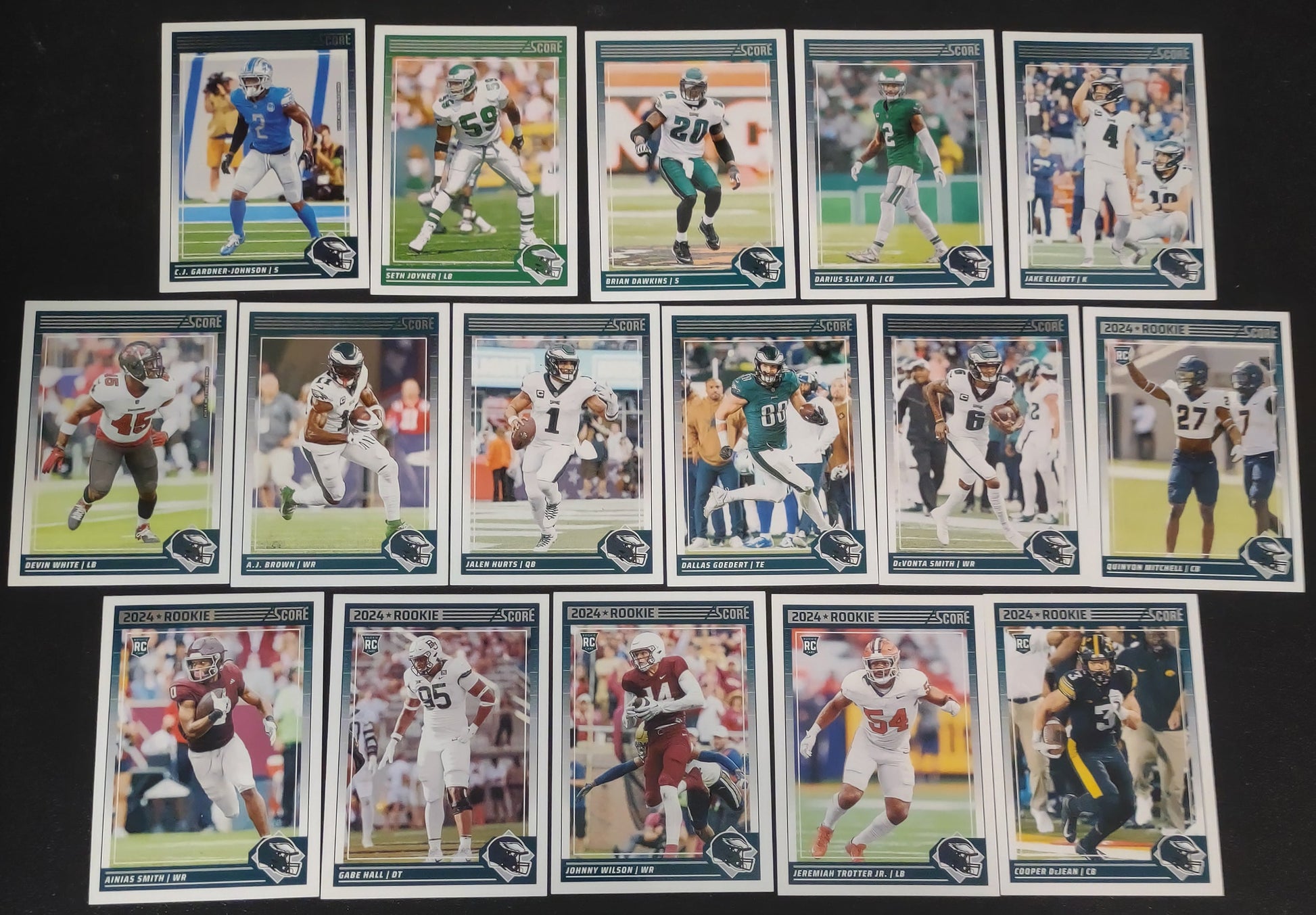 2024 SCORE NFL Philadelphia Eagles Team Set Jalen Hurts plaque