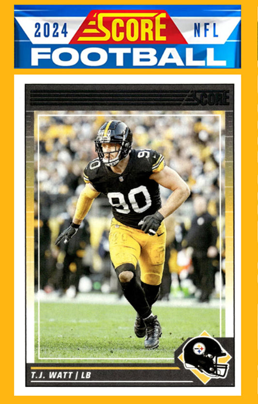 2024 SCORE NFL Pittsburgh Steelers Team Set TJ Watt Hines Ward plaque