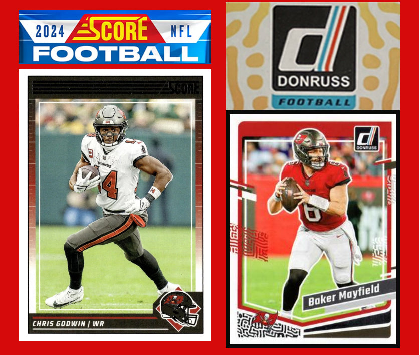2024 SCORE NFL Tampa Bay Buccaneers Team Set  Chris Godwin + 2023 Donruss plaque