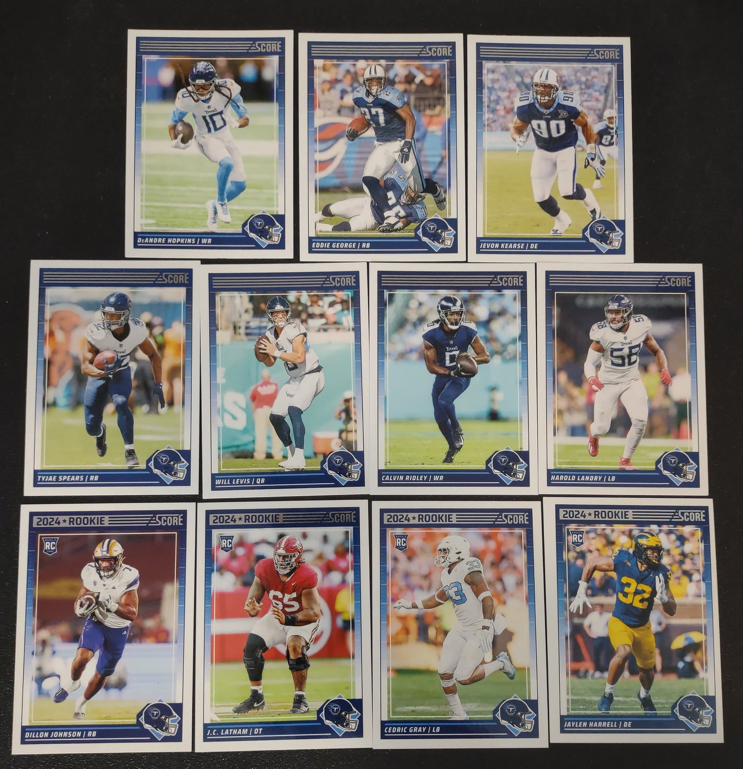 2024 SCORE NFL Tennessee Titans Team Set Will Levis Eddie George plaque