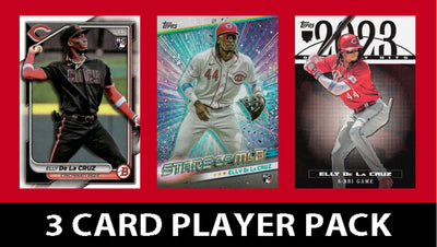 2024 Topps 3 Card Player Pack Elly De La Cruz Bowman Topps Greatest Hits Stars MLB plaque