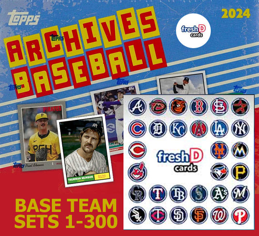 2024 Topps Archives Team Set Milwaukee Brewers Chourio RC 1970 1961 1994 plaque