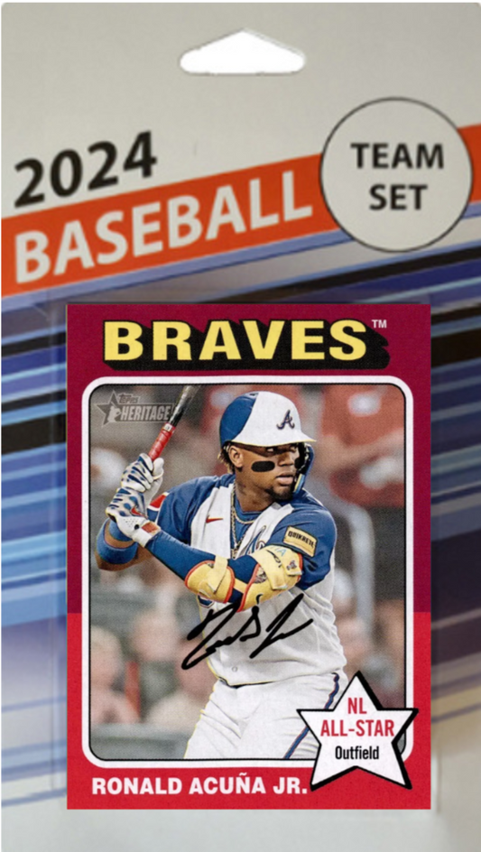 2024 Topps Heritage 1975 Team Set Atlanta Braves Acuna Strider hand-collated team set