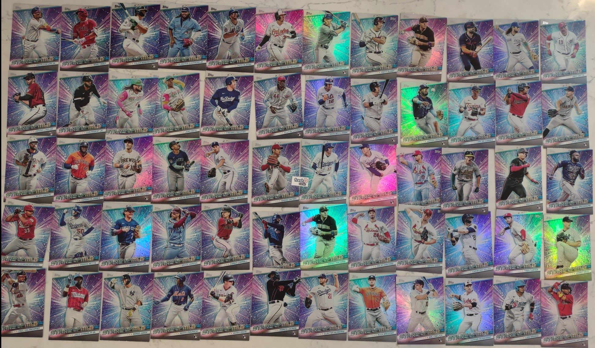 2024 Topps Series 1 + 2 Stars Of MLB Complete Set of 60 Elly De La Cruz Yamamoto Judge Ohtani plaque