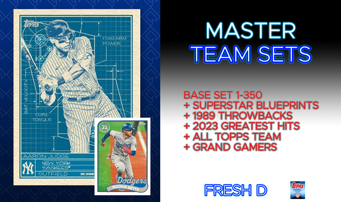 2024 Topps Series 1 Master Team Set LA Dodgers Mookie Betts Freeman plaque