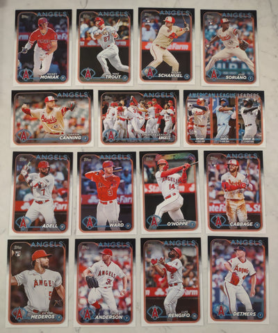 2024 Topps Series 1 Team Set Angels Mike Trout Schanuel RC Ohtani LL plaque