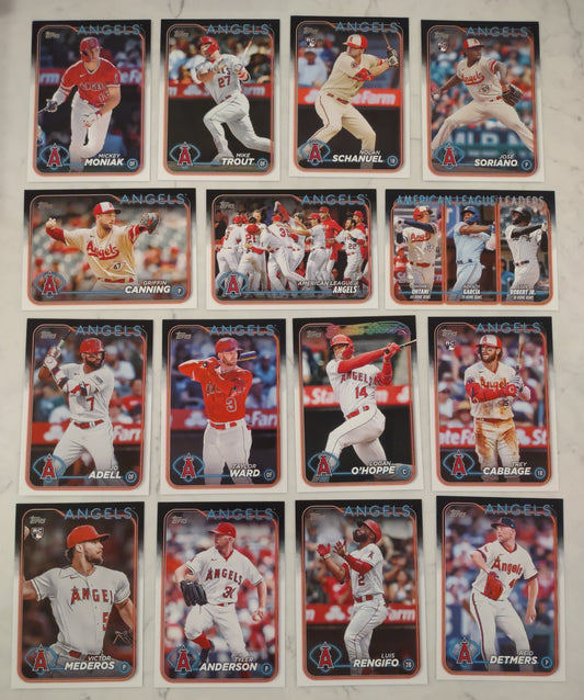 2024 Topps Series 1 Team Set Angels Mike Trout Schanuel RC Ohtani LL plaque