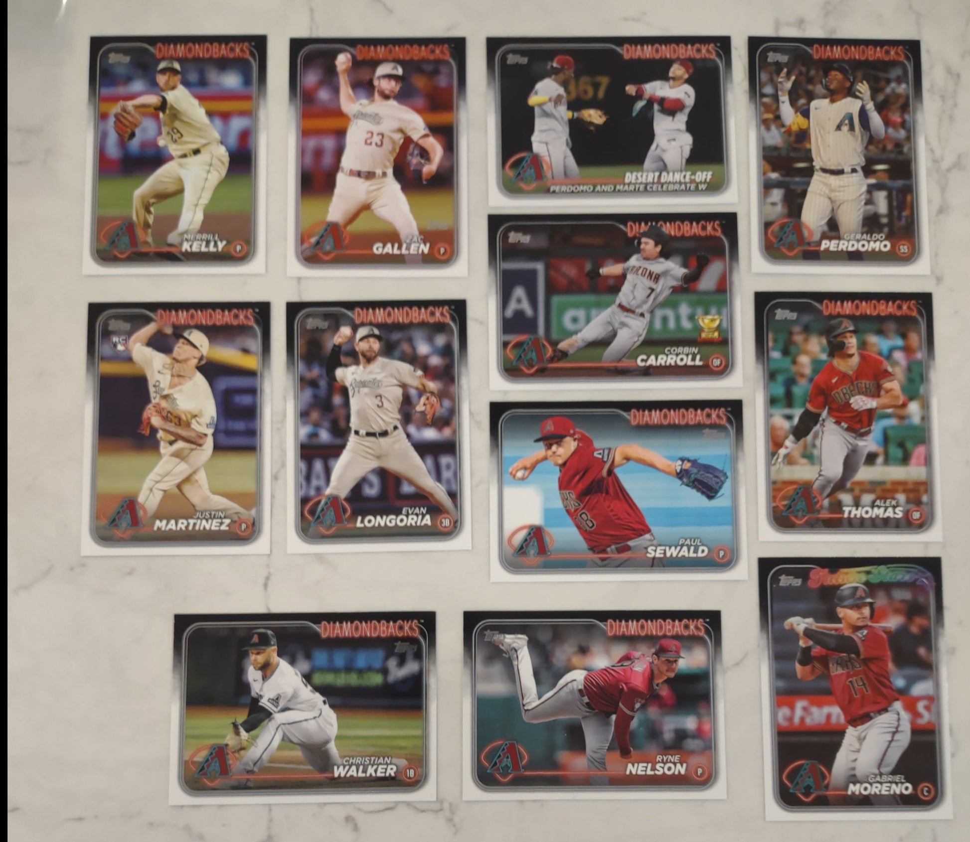 2024 Topps Series 1 Team Set Arizona DiamondBacks Corbin Carroll hand-collated team set