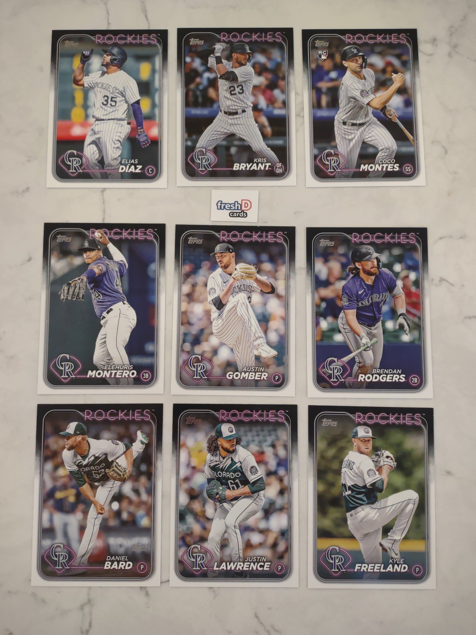 2024 Topps Series 1 Team Set Colorado Rockies Kris Bryant hand-collated team set