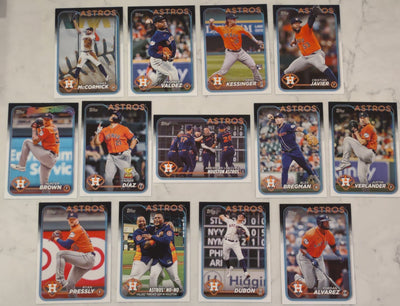 2024 Topps Series 1 Team Set Houston Astros Alvarez Verlander Bregman plaque