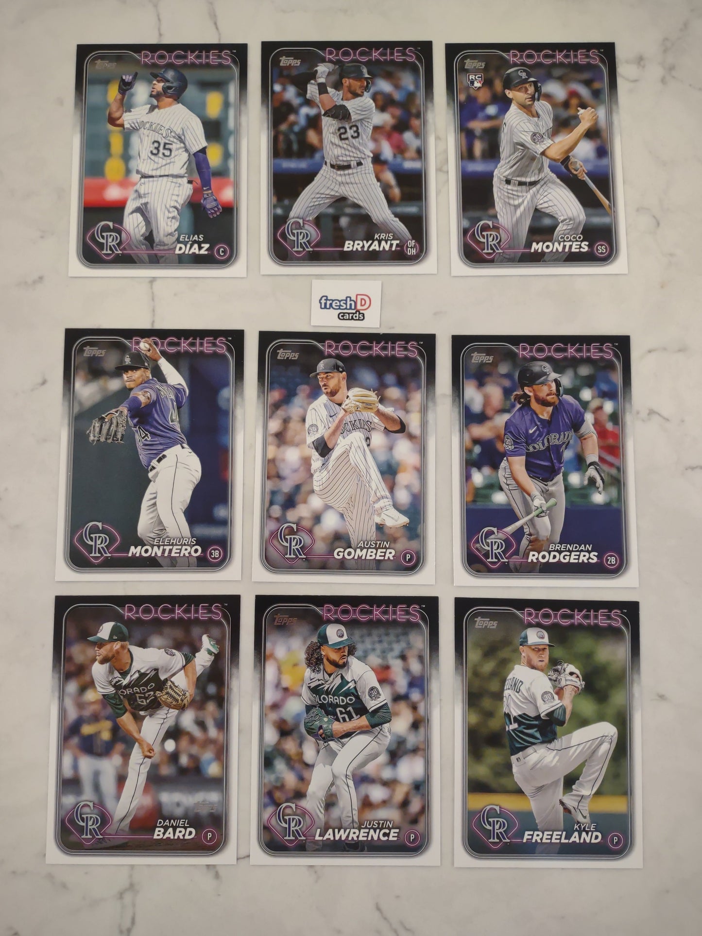 2024 Topps Series 1 Team Set In Hand Colorado Rockies plaque