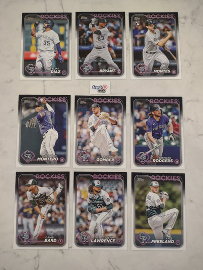 2024 Topps Series 1 Team Set In Hand Colorado Rockies plaque