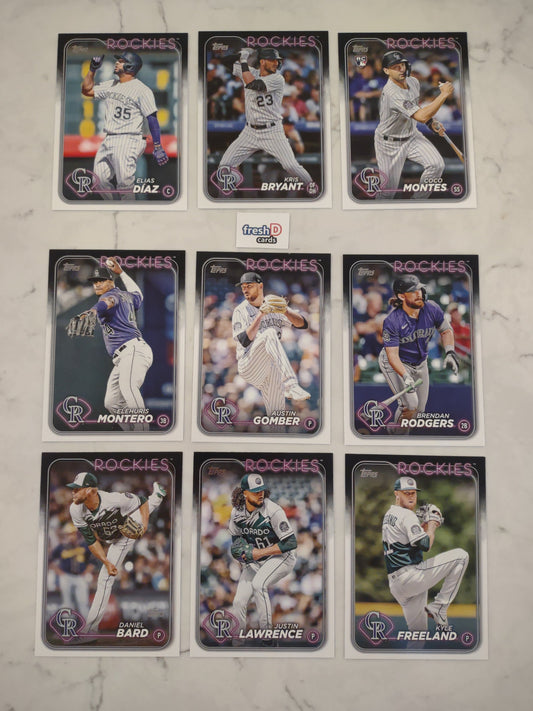 2024 Topps Series 1 Team Set In Hand Colorado Rockies plaque