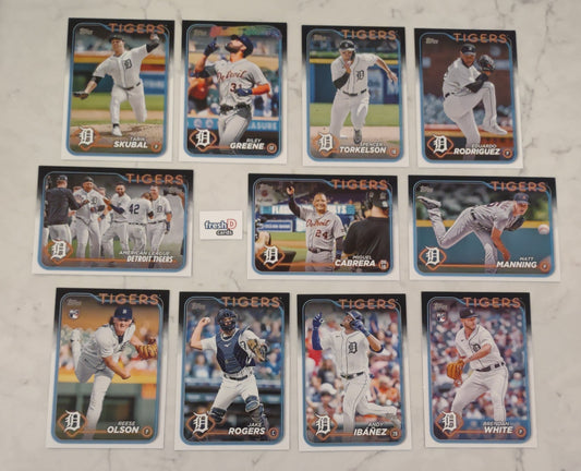 2024 Topps Series 1 Team Set In Hand Detroit Tigers Cabrera Greene plaque