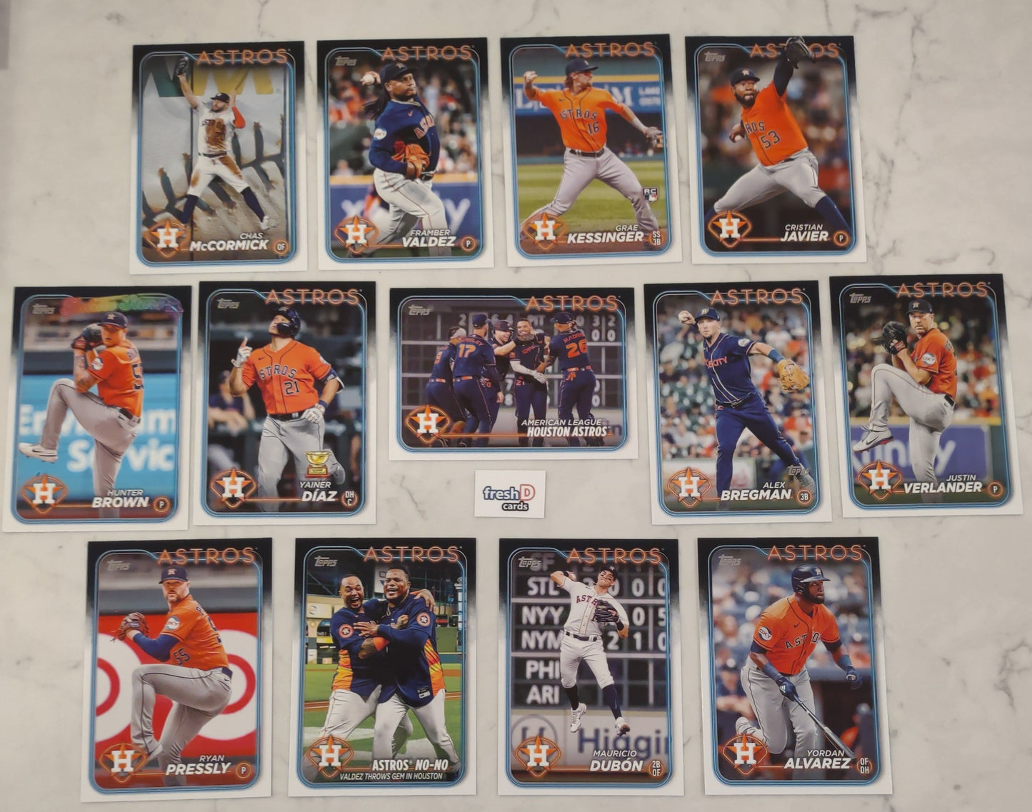 2024 Topps Series 1 Team Set In Hand Houston Astros plaque